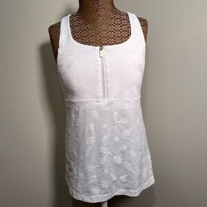 Lilly Pulitzer Luxletic Kalila Resort White Tennis BraTank